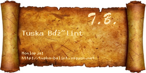 Tuska Bálint névjegykártya