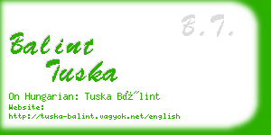 balint tuska business card